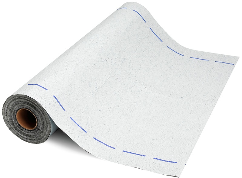 A roll of paper with blue lines on it.